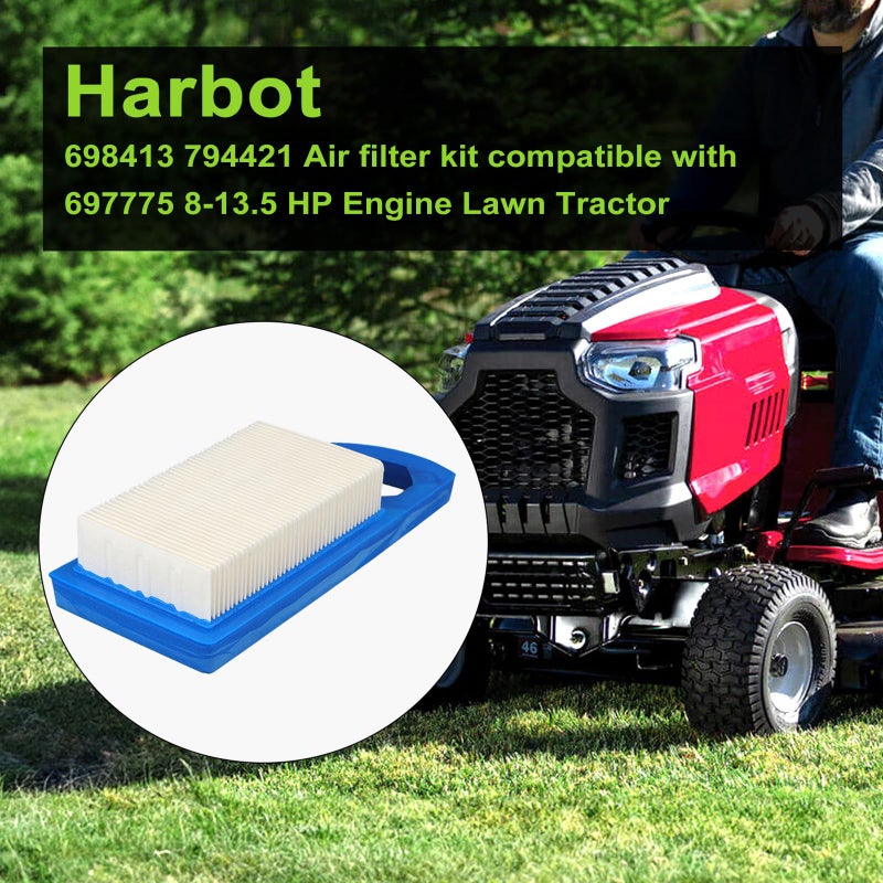 Harbot فلتر هواء هاربوت 698413 794421 797007 5079K + فلتر مسبق 697292 لمحركات 334376 697775 697152 21A902 21A907 21A707 21A807 21A977 21A907 من 8-13.5 حصان مع فلتر وقود وشمعة إشعال - Image 2